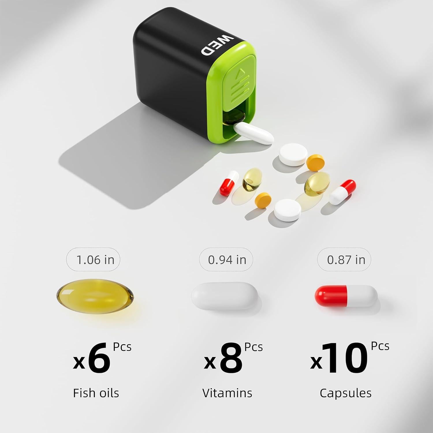 Organizador Semanal de Pastillas Restree - 7 Días, Negro