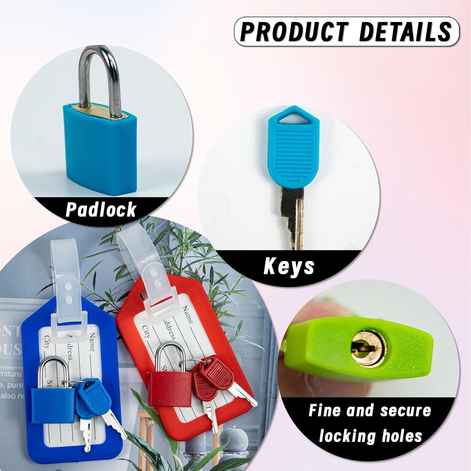 Paquete de 8 Candados de Equipaje Koceci + 8 Etiquetas Coloridas