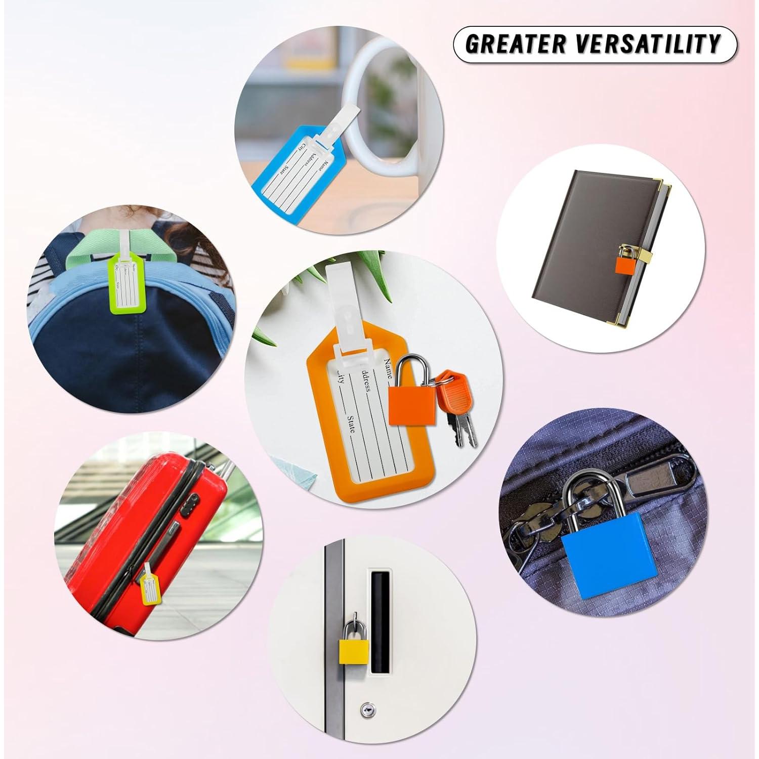 Paquete de 8 Candados de Equipaje Koceci + 8 Etiquetas Coloridas