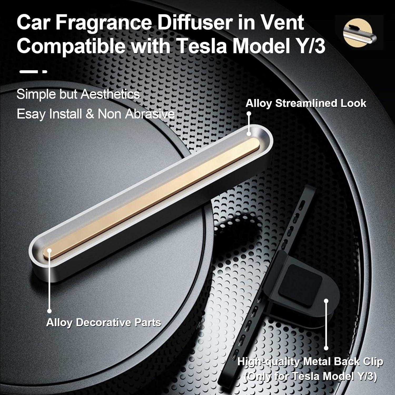 Ambientador de coche COSLAKE para Tesla Model Y/3 con 6 varitas