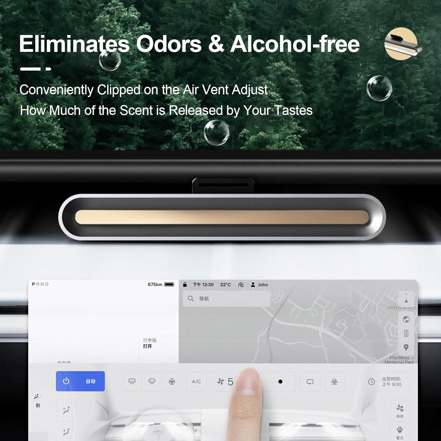 Ambientador de coche COSLAKE para Tesla Model Y/3 con 6 varitas