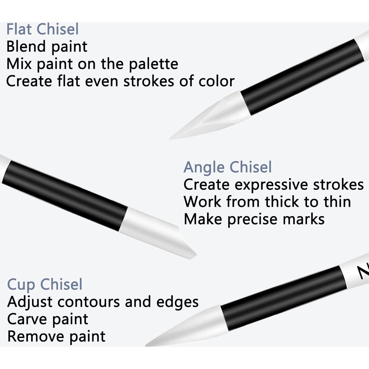 BQAN 5 Piezas Bolígrafos de Escultura de Uñas Silicona Negro