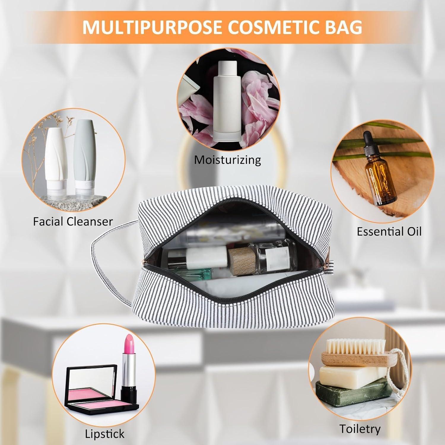 Bolsa de Maquillaje Personalizada Inicial A-Z - Negro