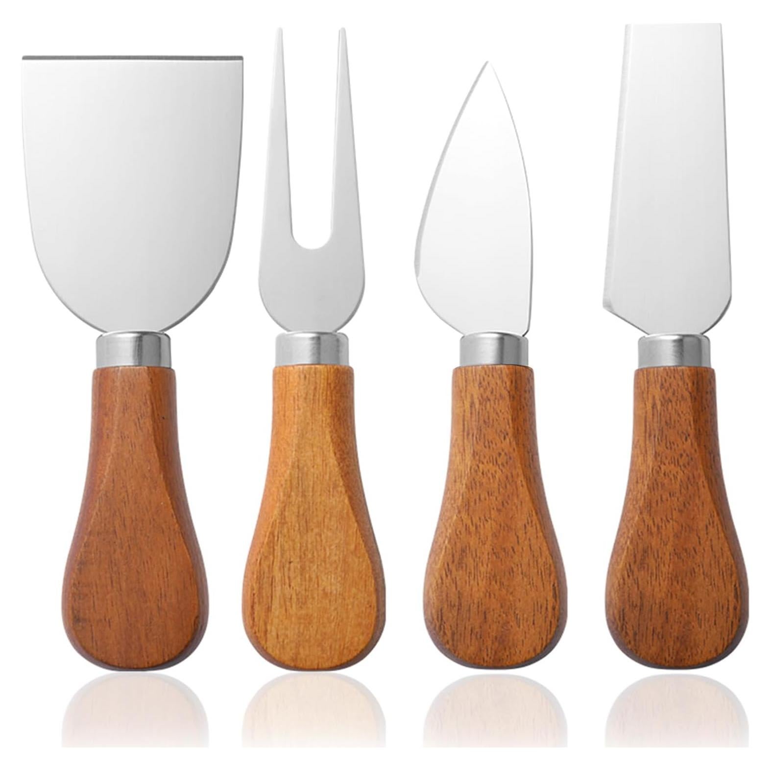 Juego de Cuchillos para Queso YUANQIAN 4 Piezas Acero Inoxidable