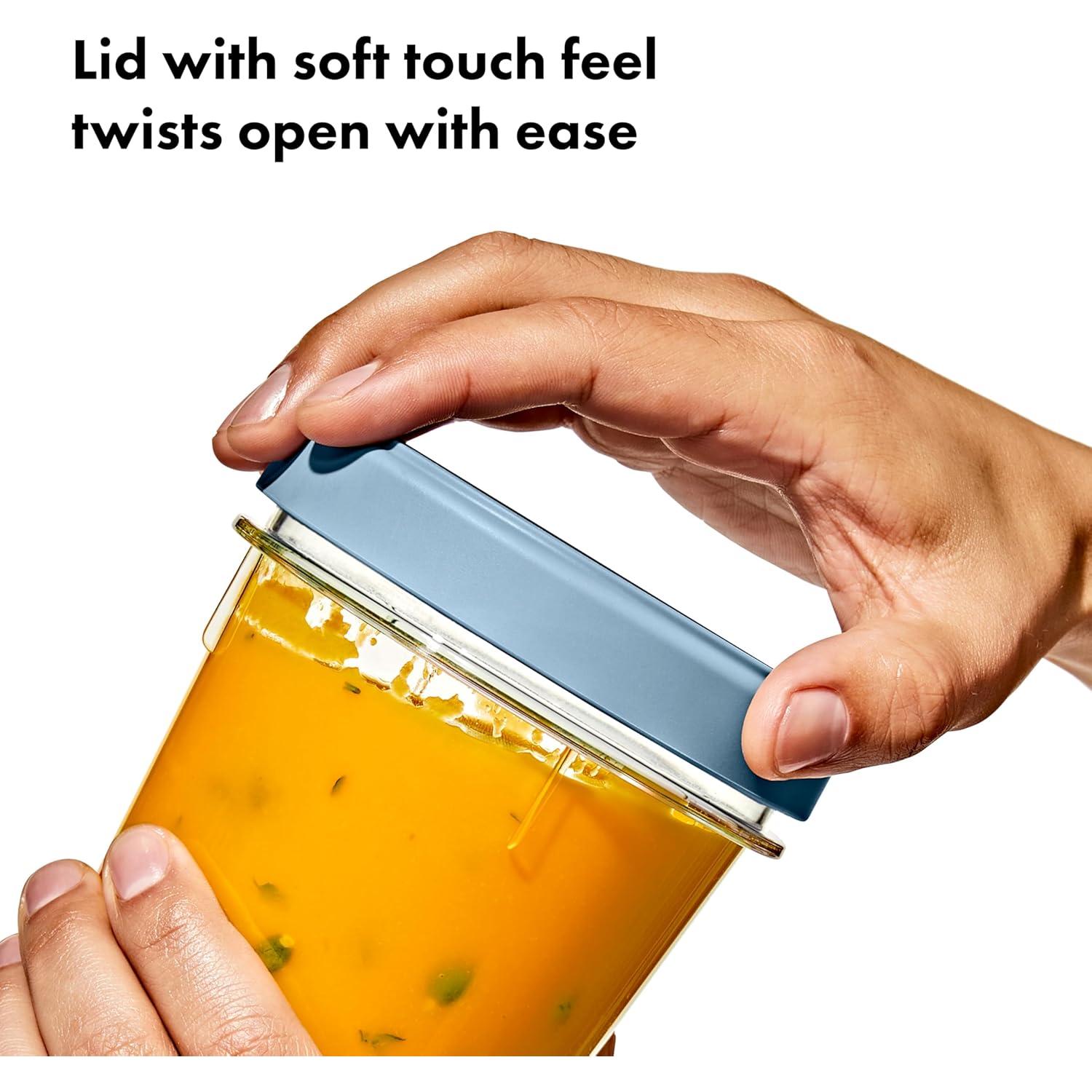 Contenedor OXO Good Grips Twist & Stack 148 mL - Paquete de 3