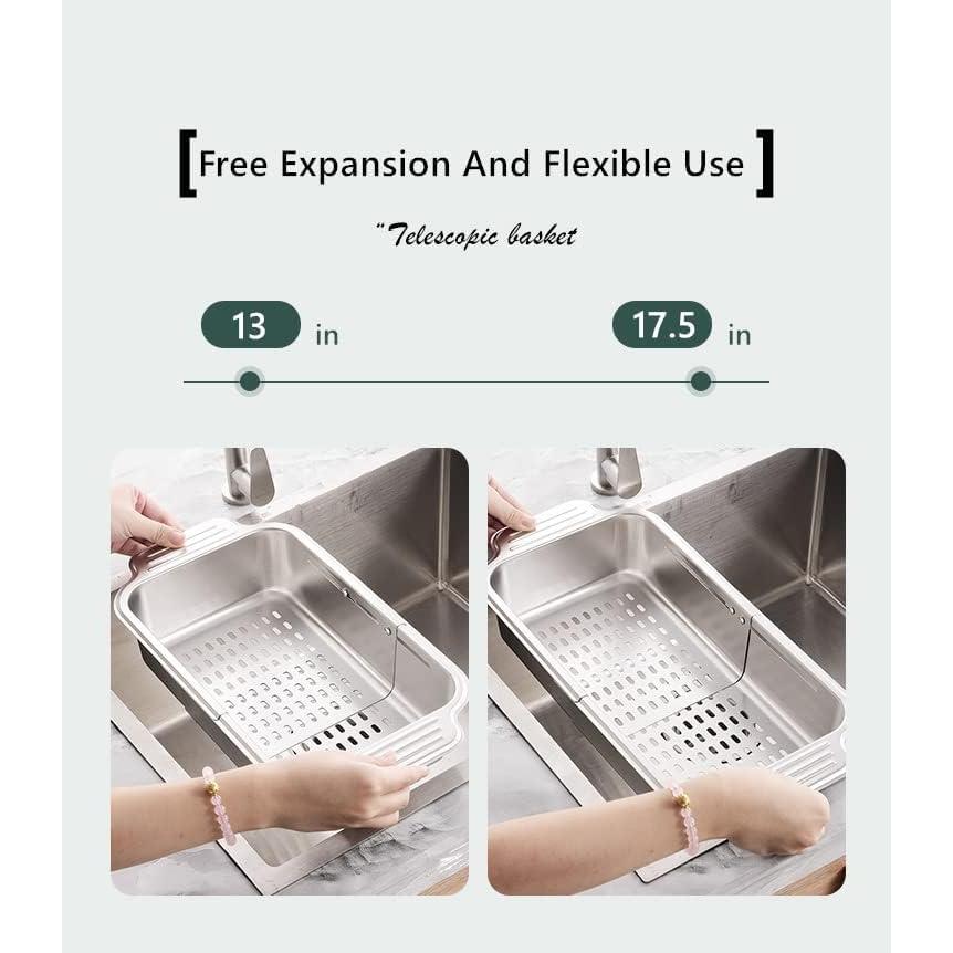 Colador Retráctil de Acero Inoxidable ZDRongZhen 33-43 cm