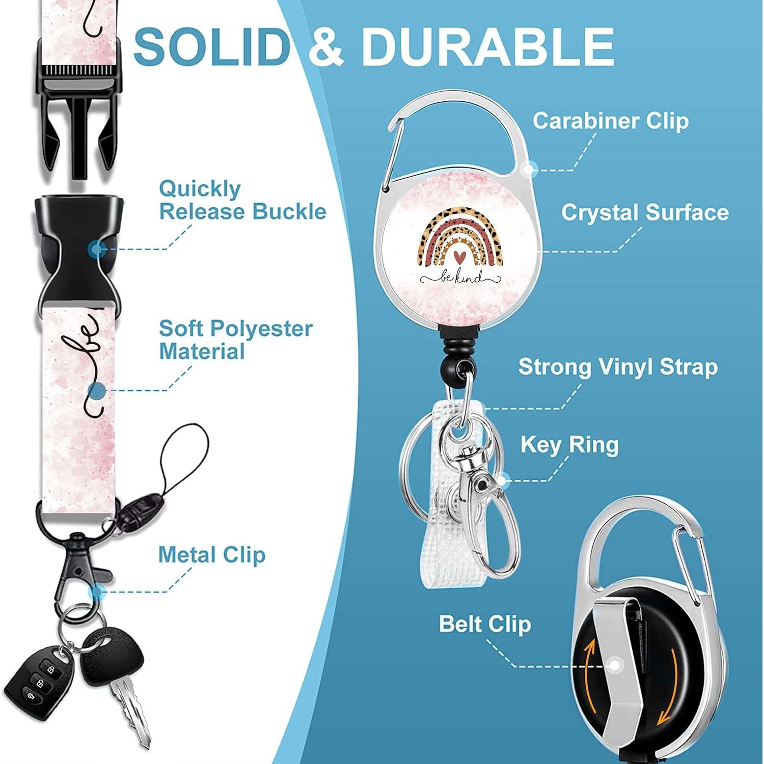 Cinta para Insignias Retráctil BILLTEFUL con Soporte y Clip