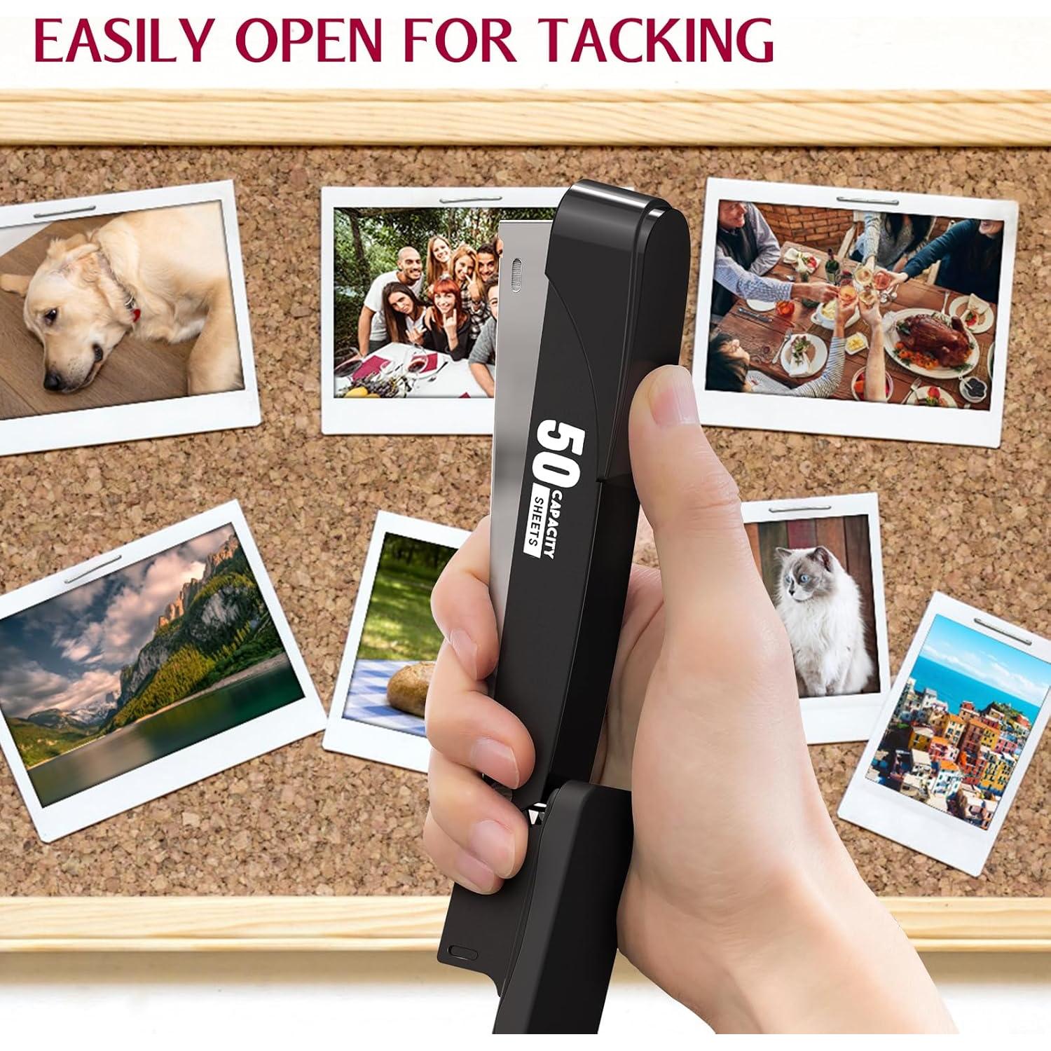 Grapadora Metálica Swihauk 50 Hojas + 1750 Grapas + Quitagrapas