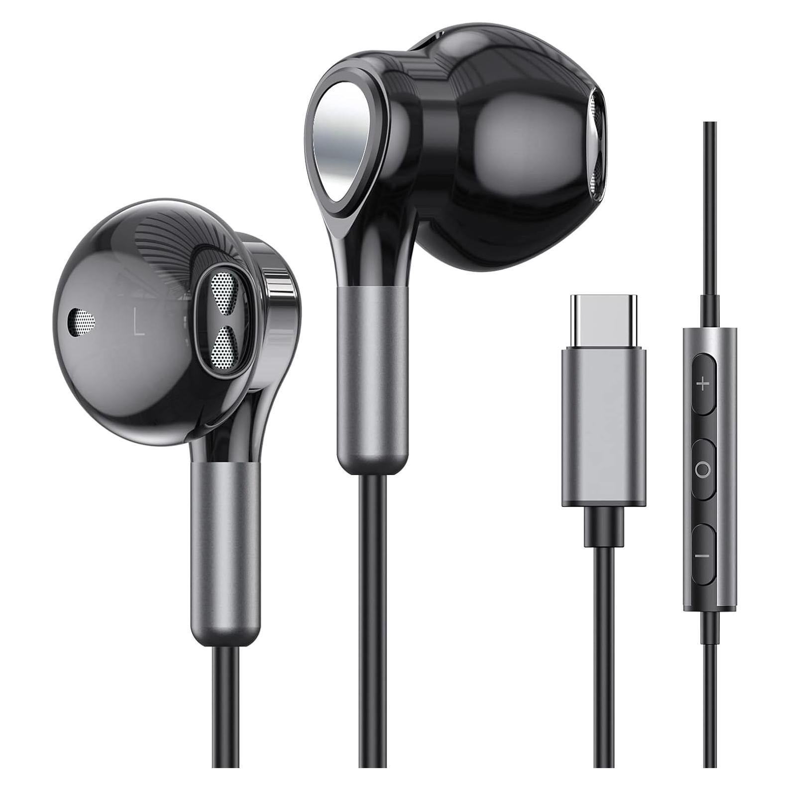 Auriculares USB C BENEWY con Micrófono y Control de Volumen