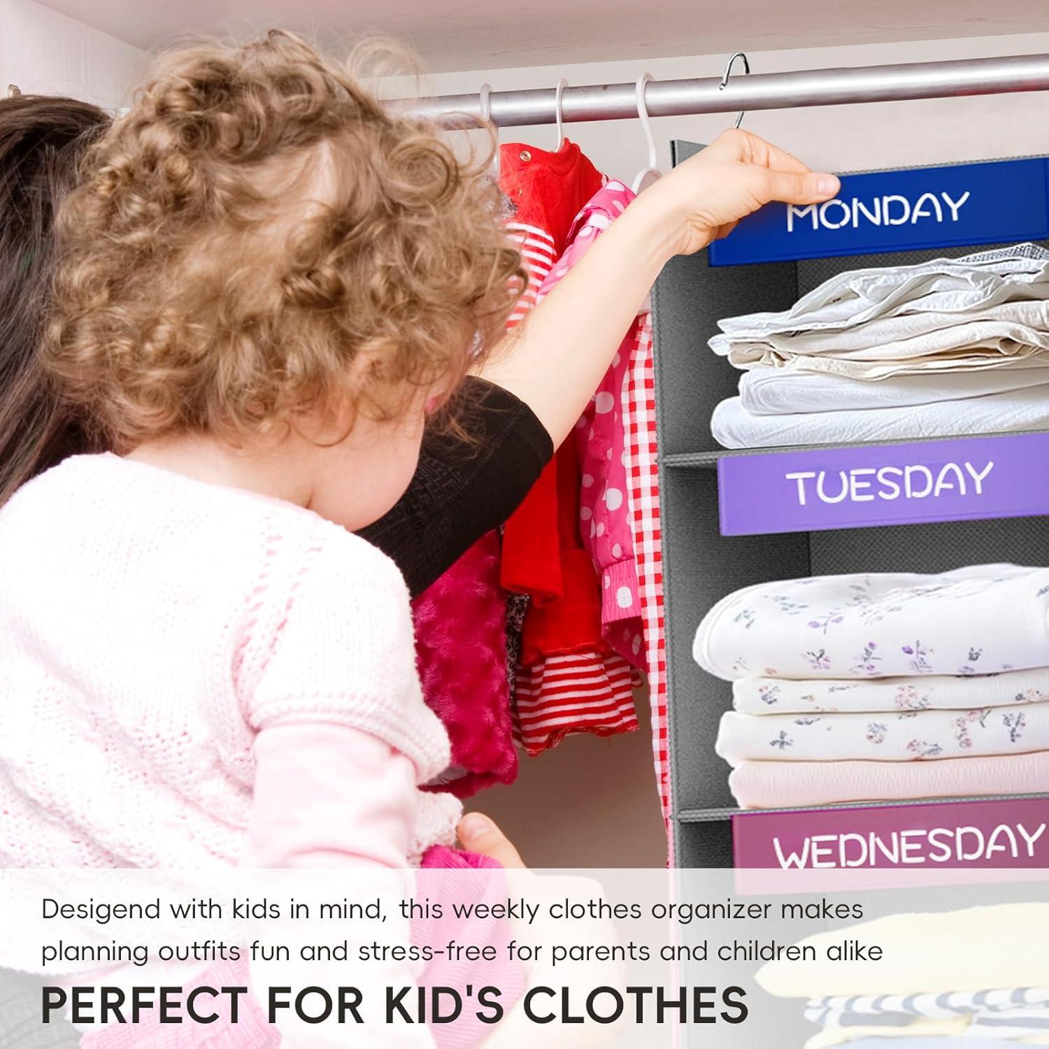 Organizador de Closet Colgante VERONLY 6 Estantes para Niños