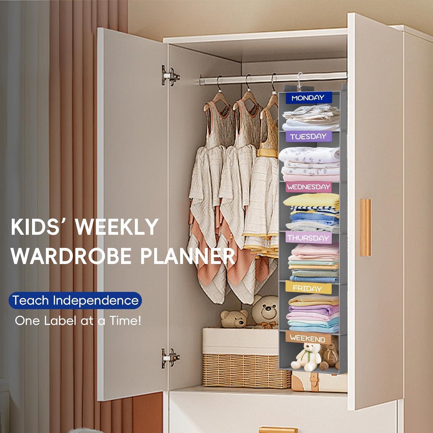 Organizador de Closet Colgante VERONLY 6 Estantes para Niños