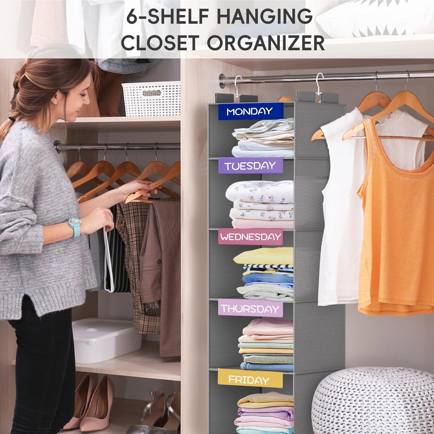 Organizador de Closet Colgante VERONLY 6 Estantes para Niños