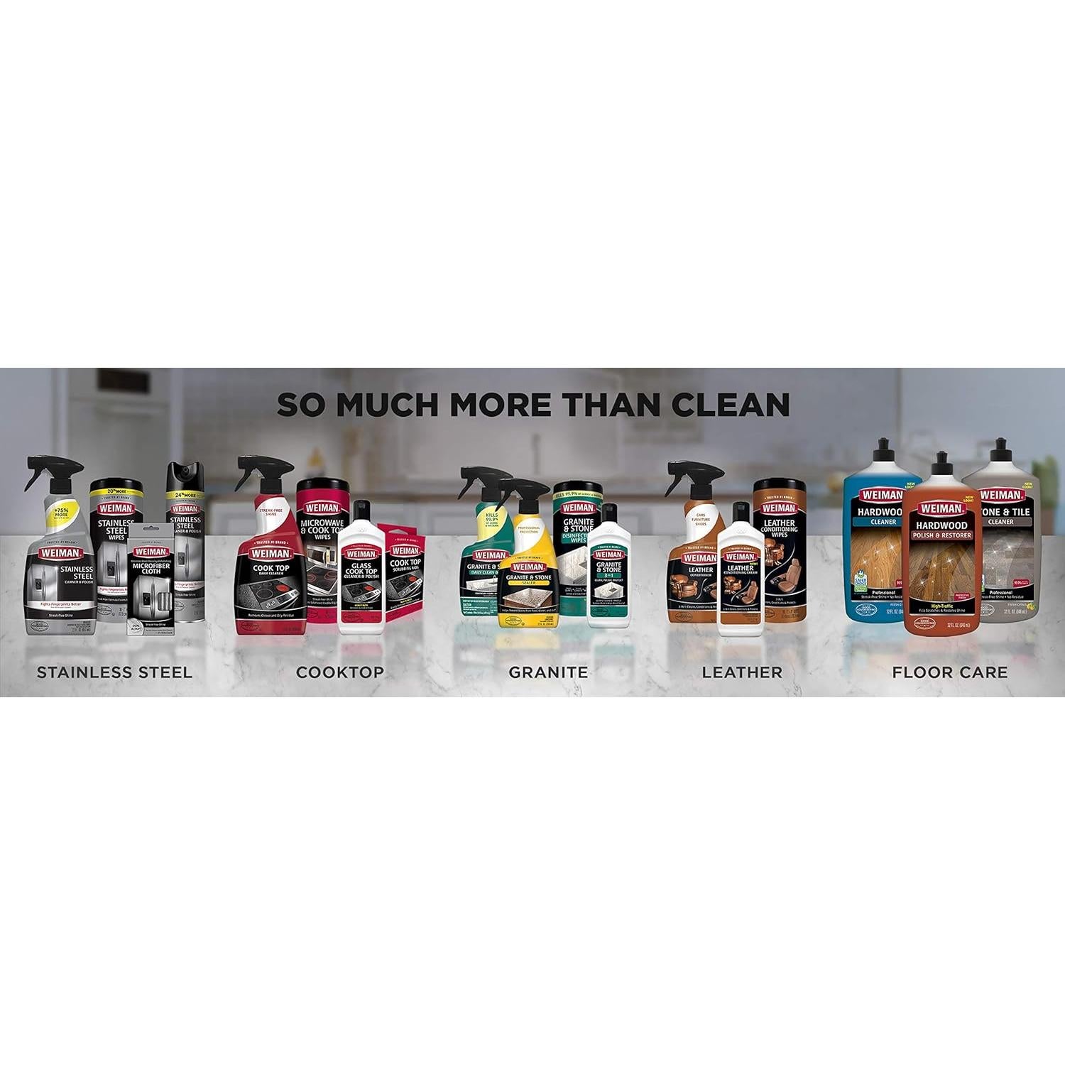 Toallitas Desinfectantes Weiman para Granito - 30 Toallitas