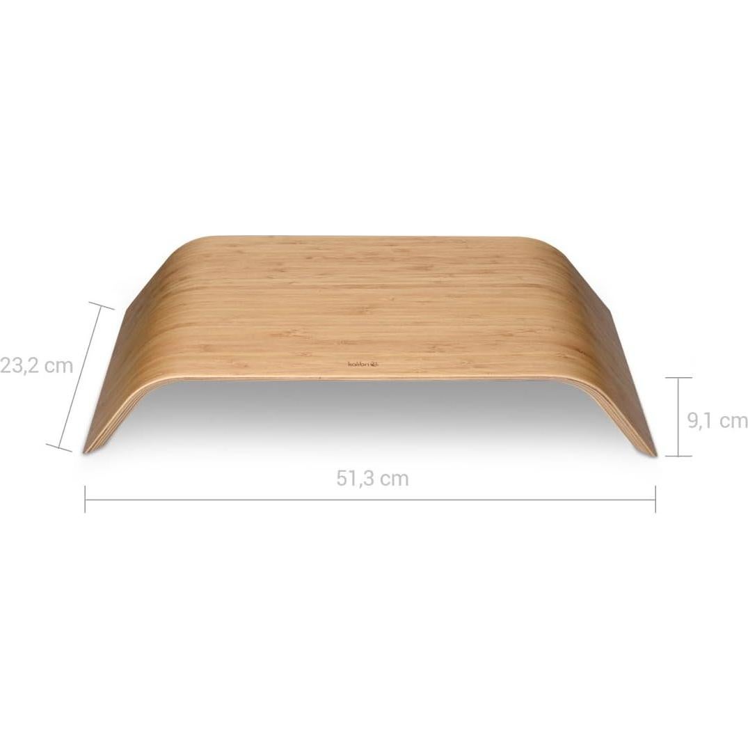 Soporte Elevador de Monitor Kalibri de Madera Bambú 51.3x23.2cm