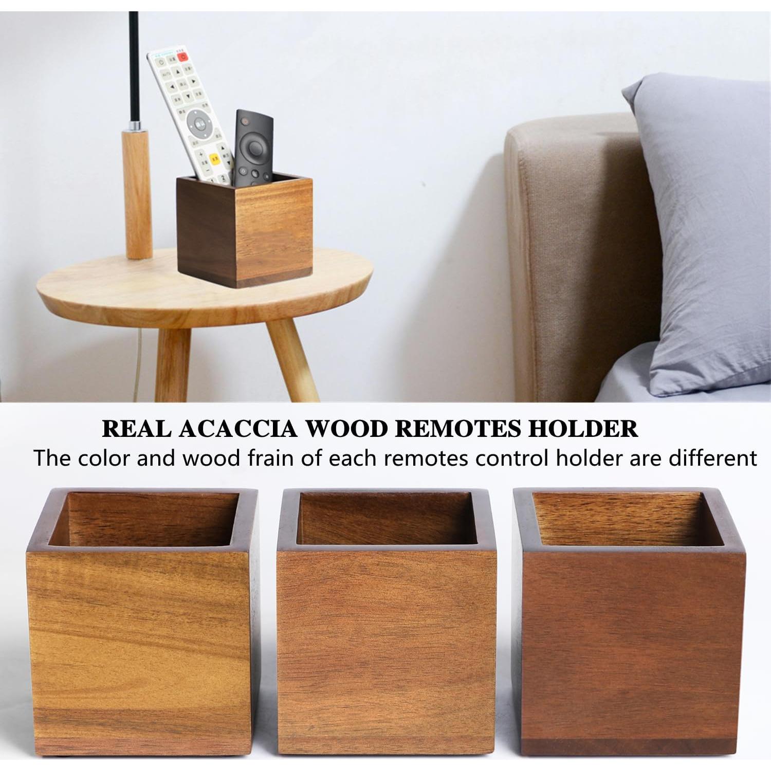 Soporte de Control Remoto de Madera Acacia LBEMEY - Marrón