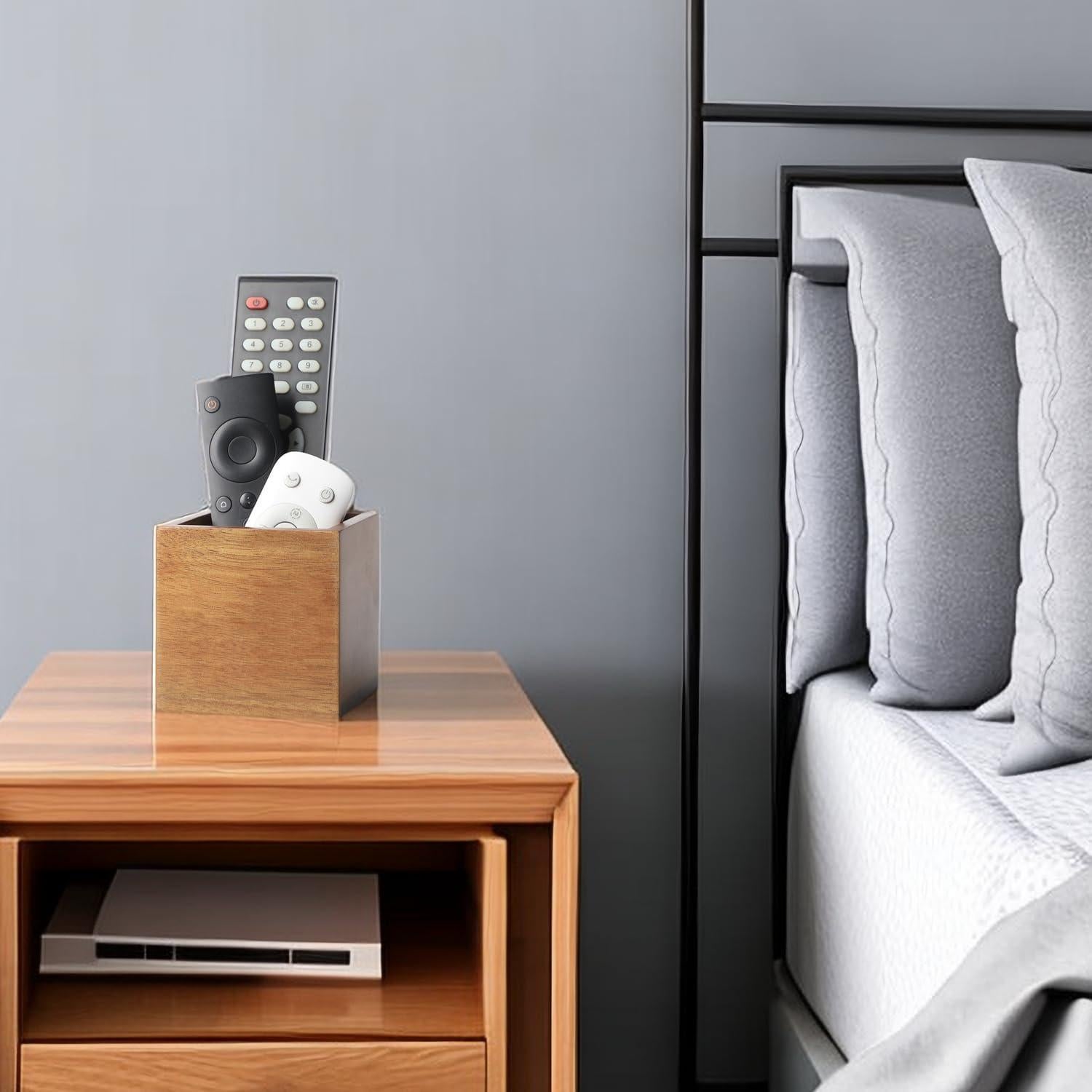 Soporte de Control Remoto de Madera Acacia LBEMEY - Marrón