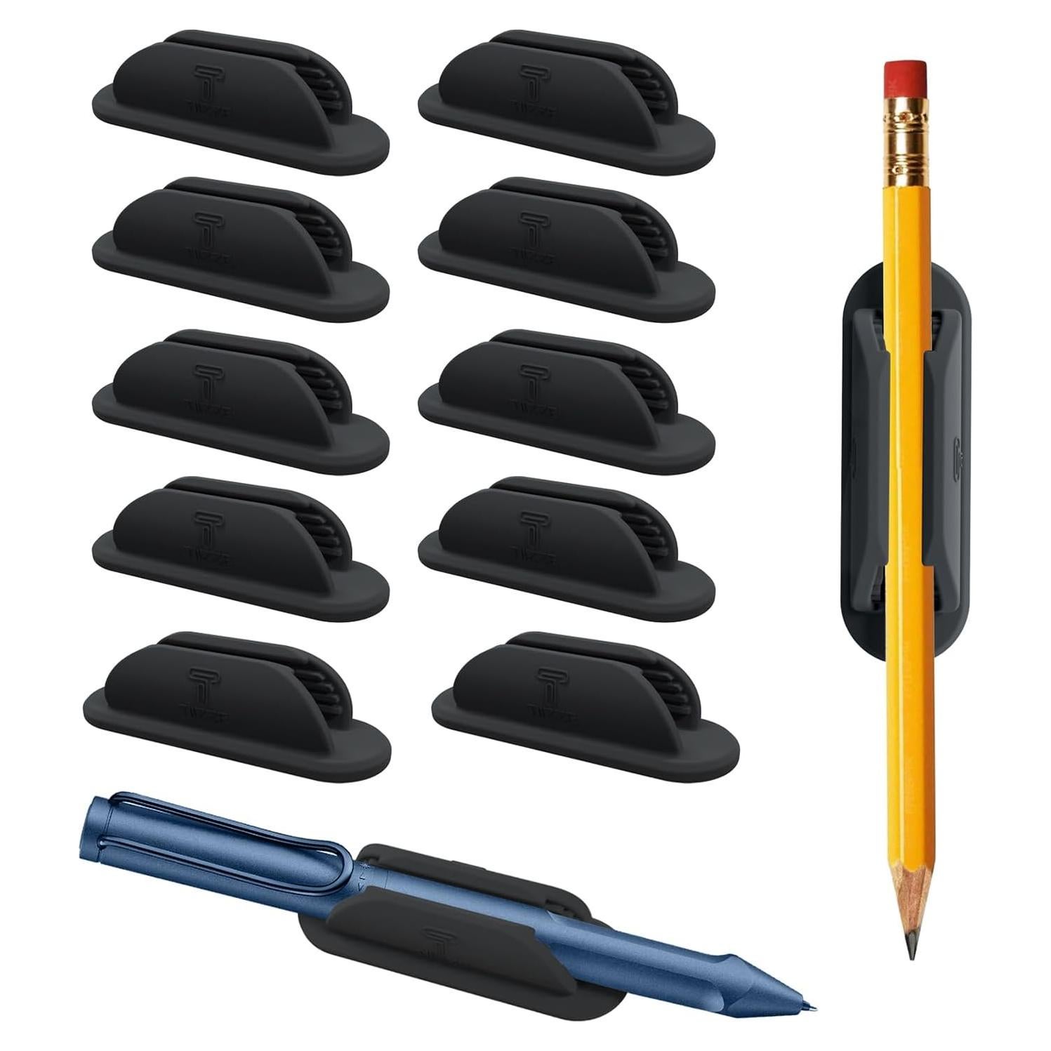 Soportes Adhesivos para Lápices Tiizze - Set de 10 Silicona