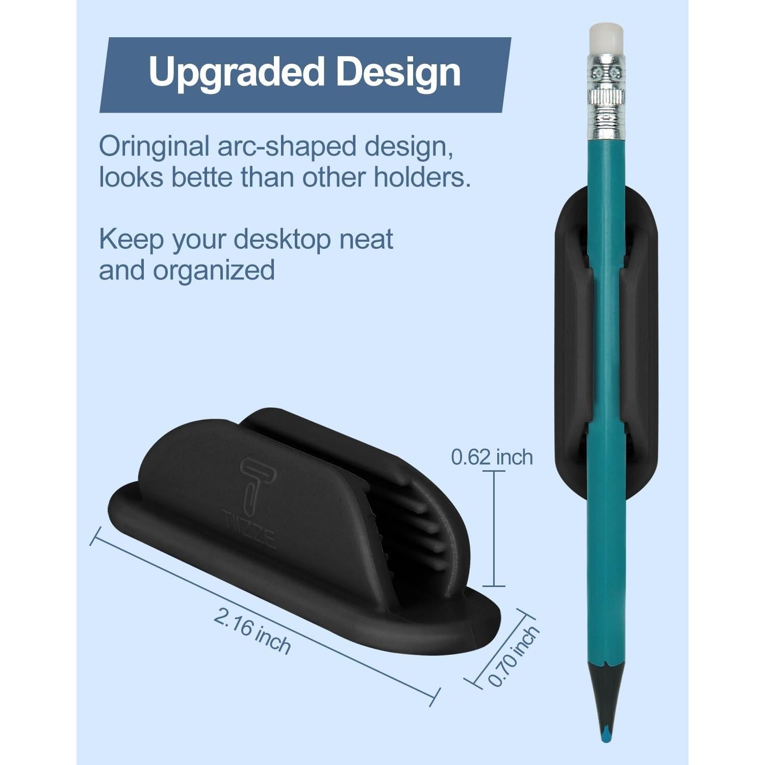 Soportes Adhesivos para Lápices Tiizze - Set de 10 Silicona