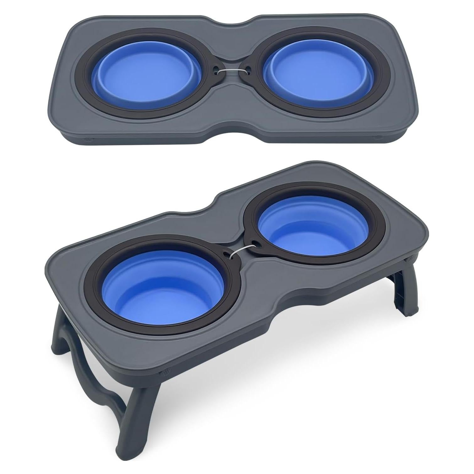 Tazón Elevado Plegable para Perros y Gatos PINVNBY 37.1 cm