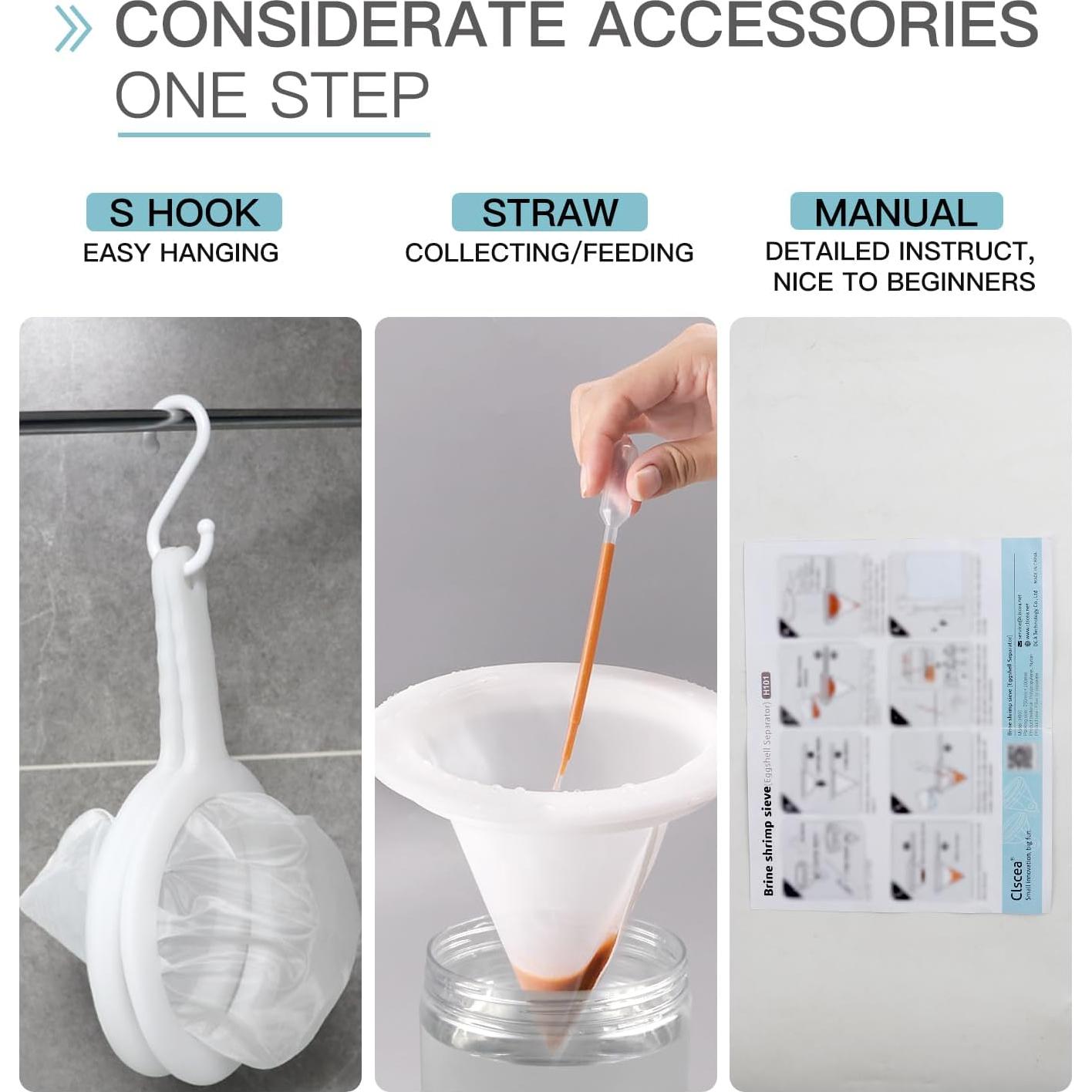 Kit de Tamiz para Camarones de Salmuera Clscea 80 y 200 Mallas