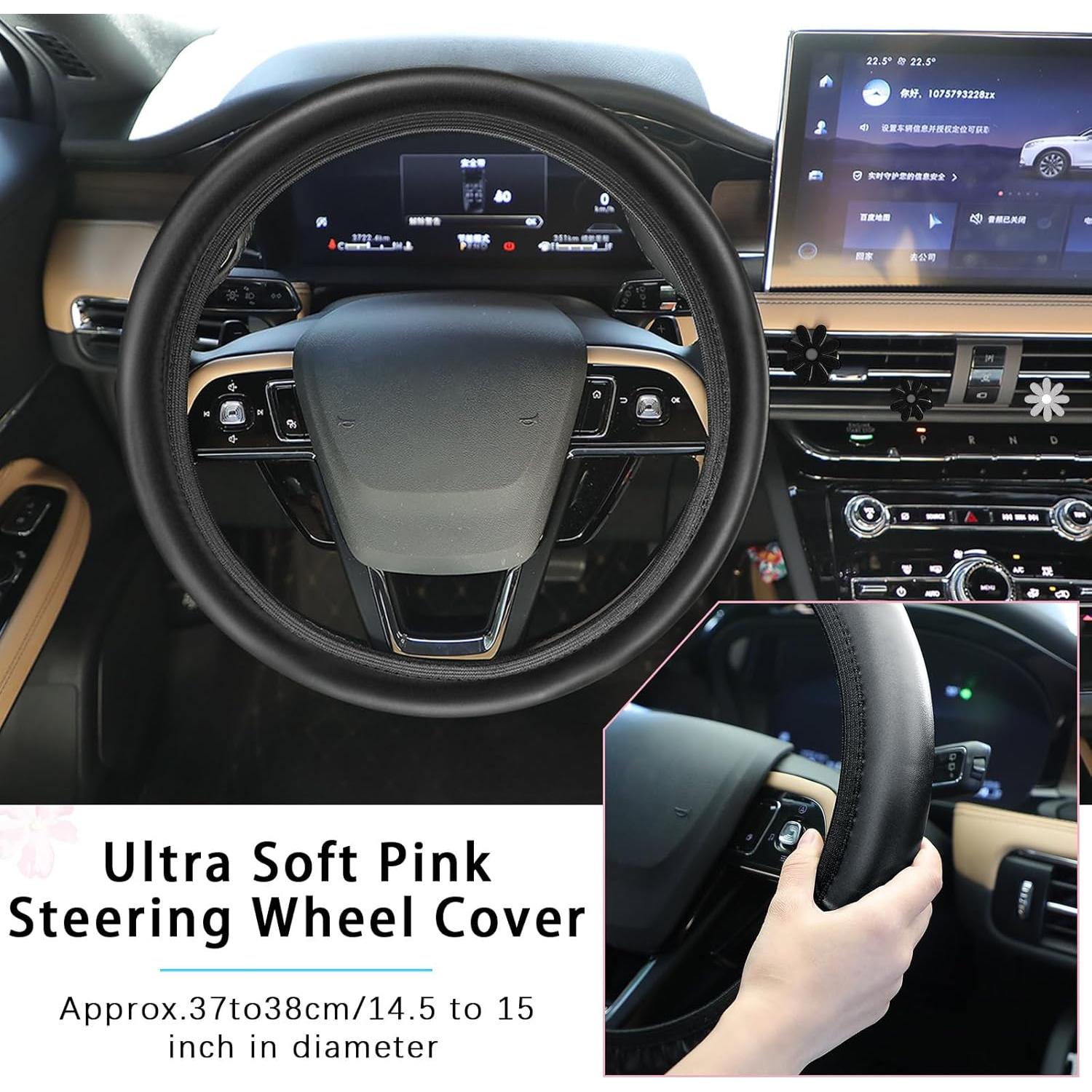 Juego de 10 Accesorios de Coche Frienda Negro para Mujeres