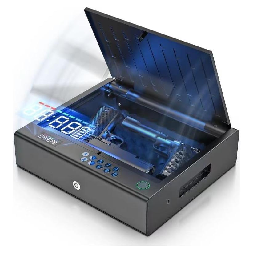 Caja Fuerte Biométrica KESONS para Pistolas - Acceso Rápido