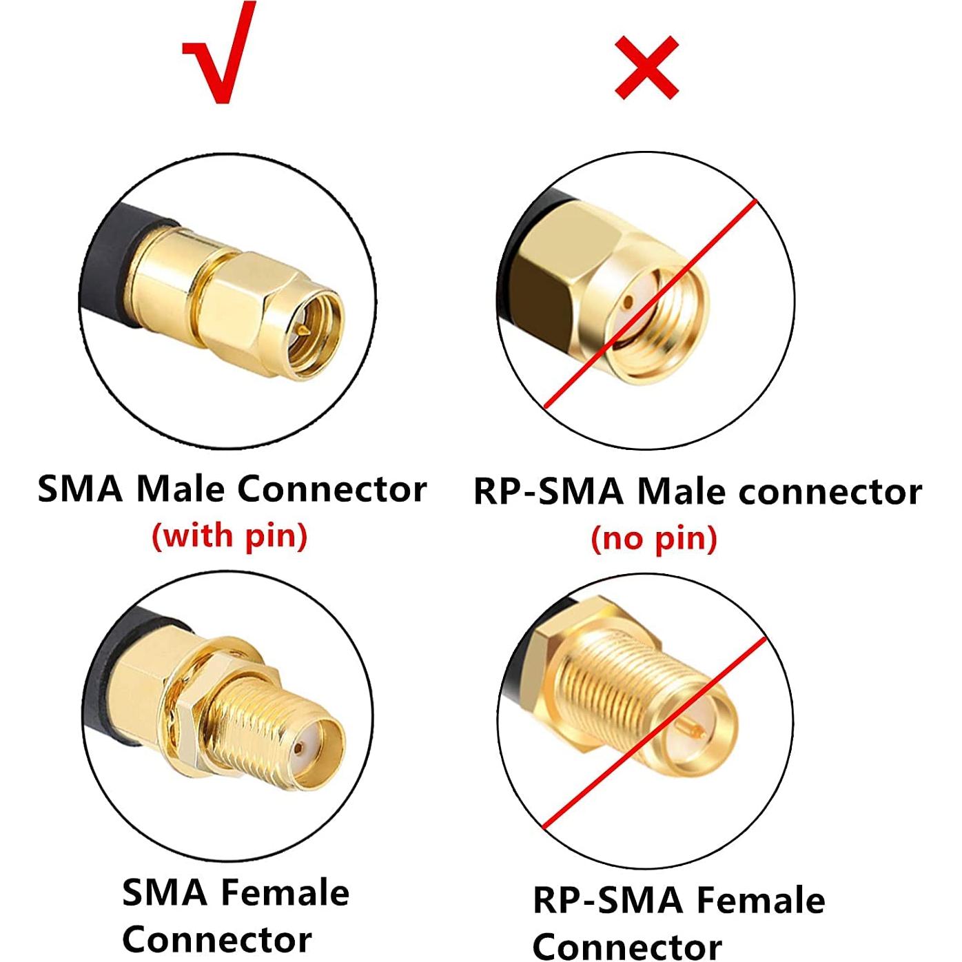 Cable coaxial SMA 50 Ohm XRDS-RF 30.48 cm (2PCS) KMR240