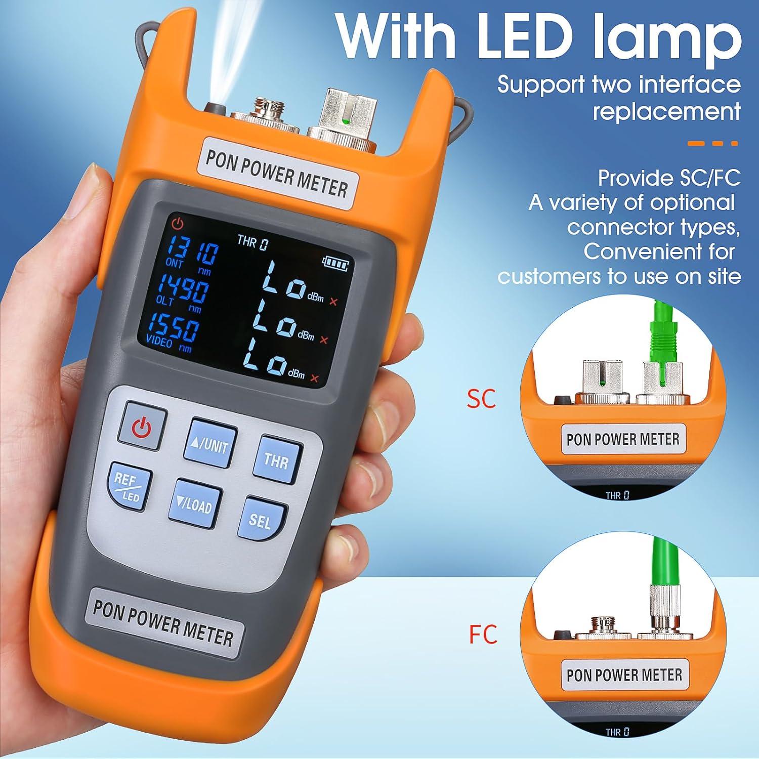 Medidor de Potencia Óptica SAIVXIAN A-330A SCAPC FCAPC 1310-1550nm