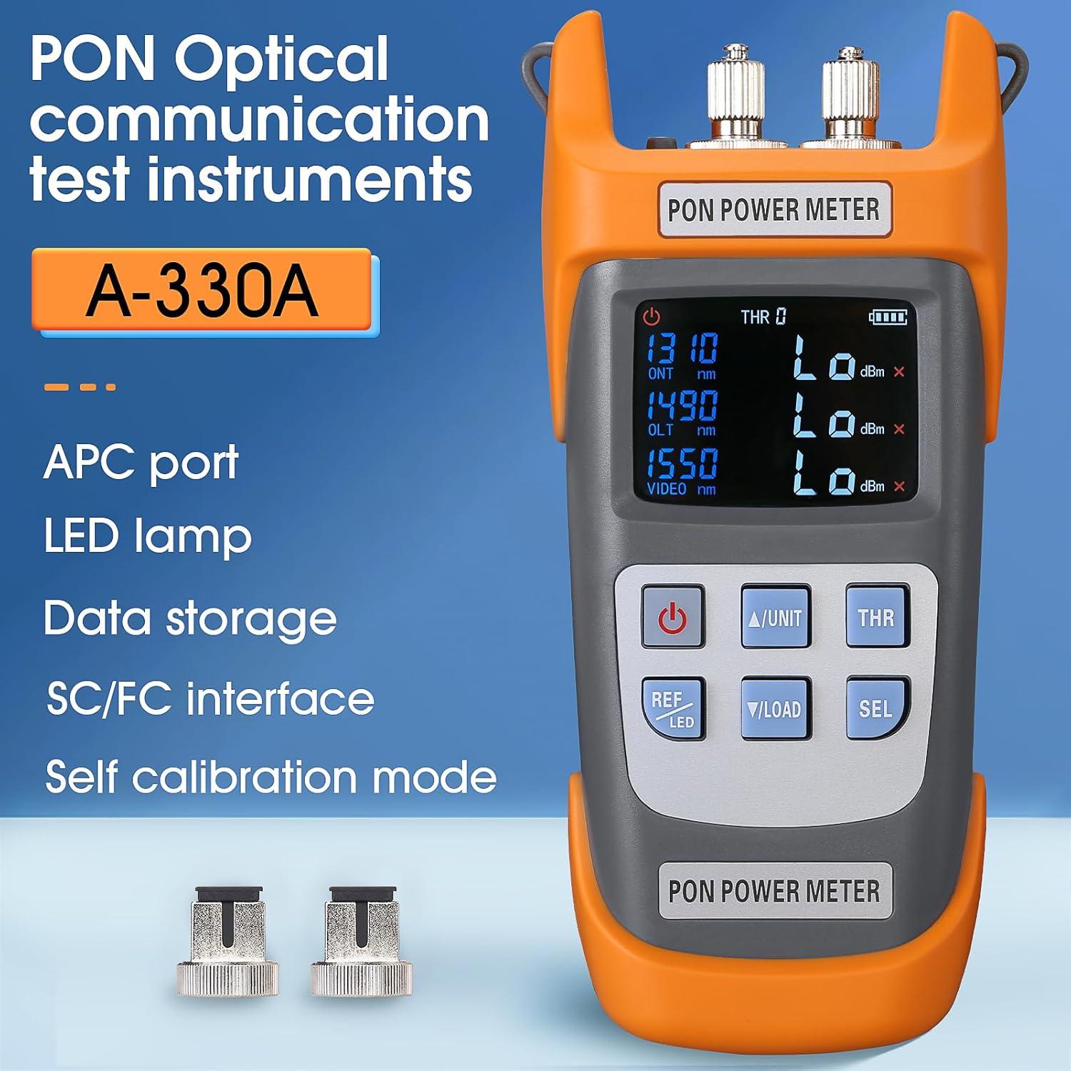 Medidor de Potencia Óptica SAIVXIAN A-330A SCAPC FCAPC 1310-1550nm