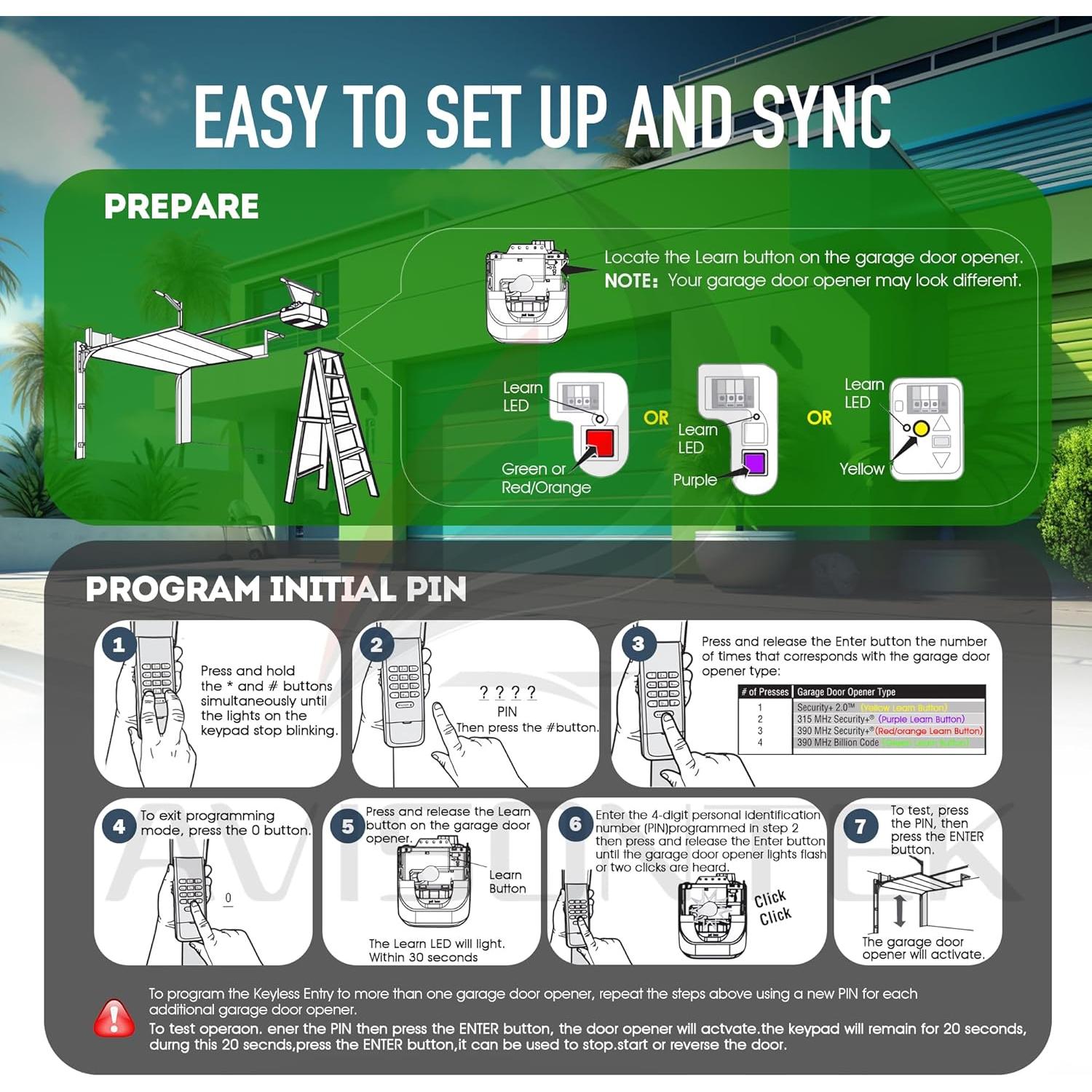 Teclado Universal LiftMaster 878MAX/877LM para Garaje