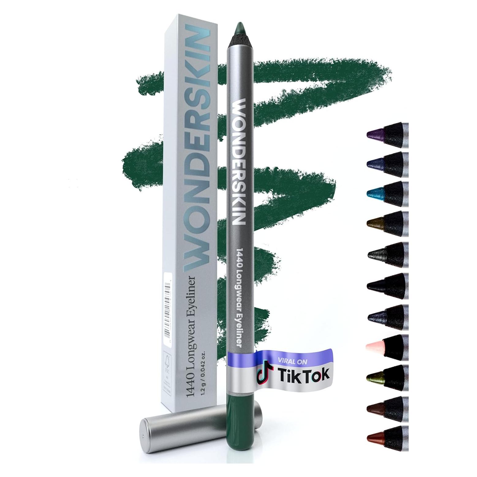 Eyeliner Verde Impermeable Wonderskin 1440 - Larga Duración