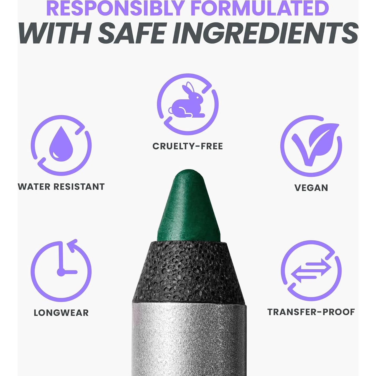 Eyeliner Verde Impermeable Wonderskin 1440 - Larga Duración