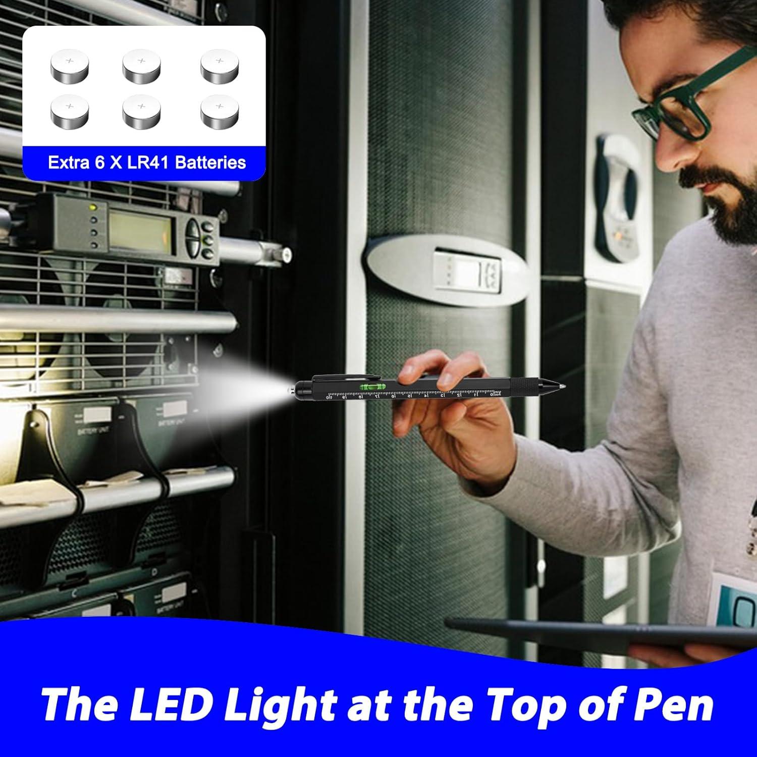 Bolígrafo Multitool 9 en 1 APHEKUL Negro EDC