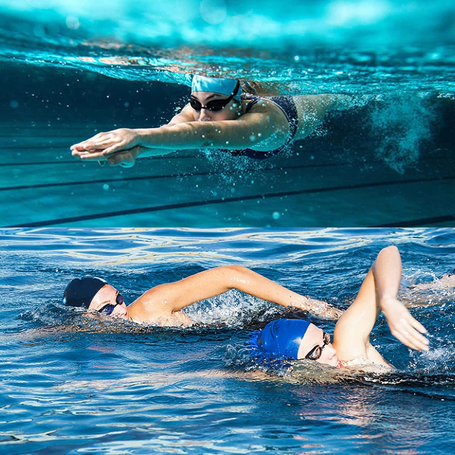 Gorro de natación de silicona Kinizuxi 2 piezas unisex negro