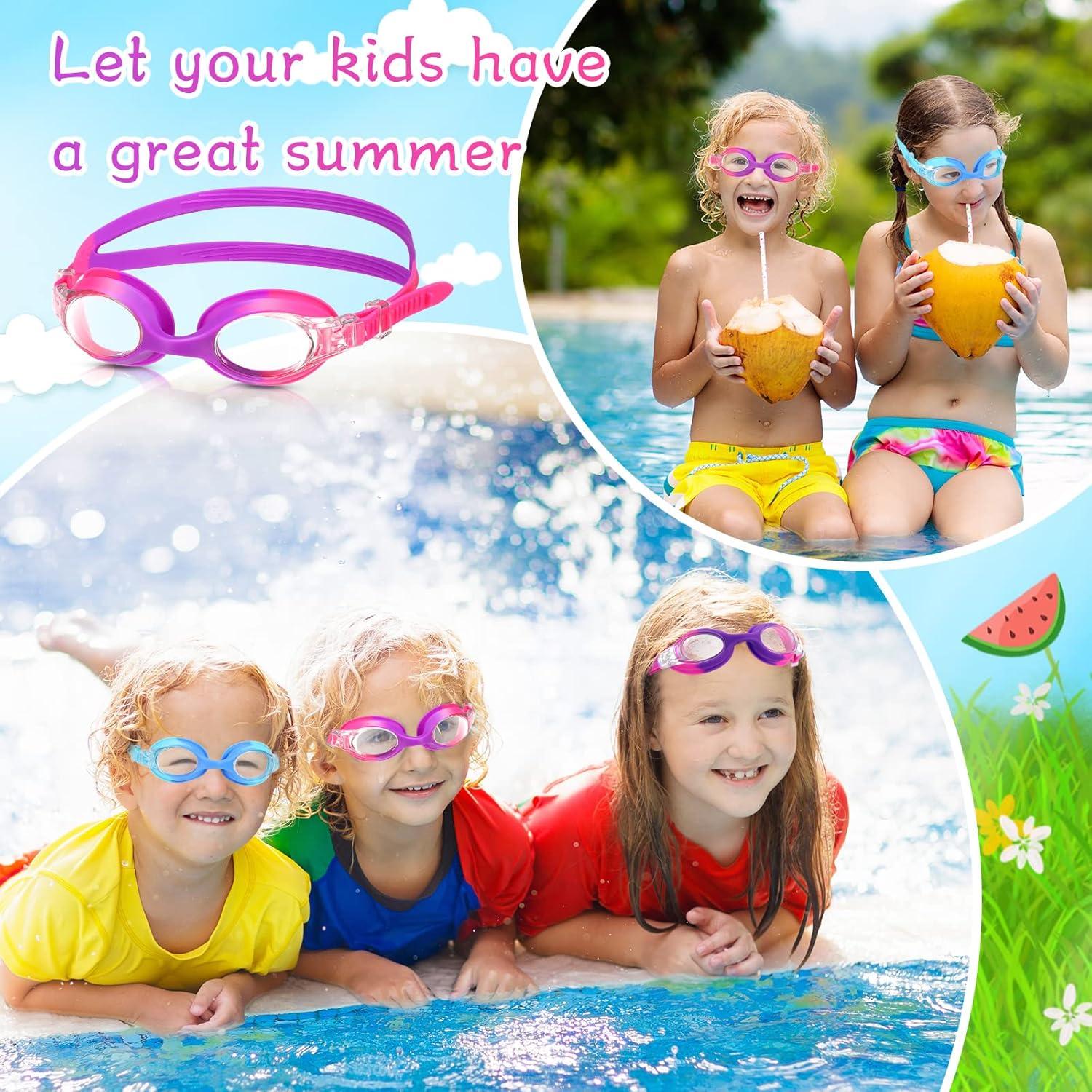 Macarrie Gafas de Natación para Niños 6 Pcs Antivaho