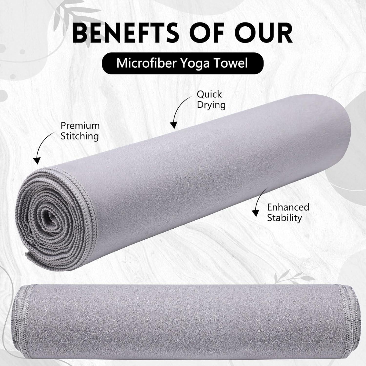 Toallas de Yoga Antideslizantes Breling 4 Piezas 183x61cm