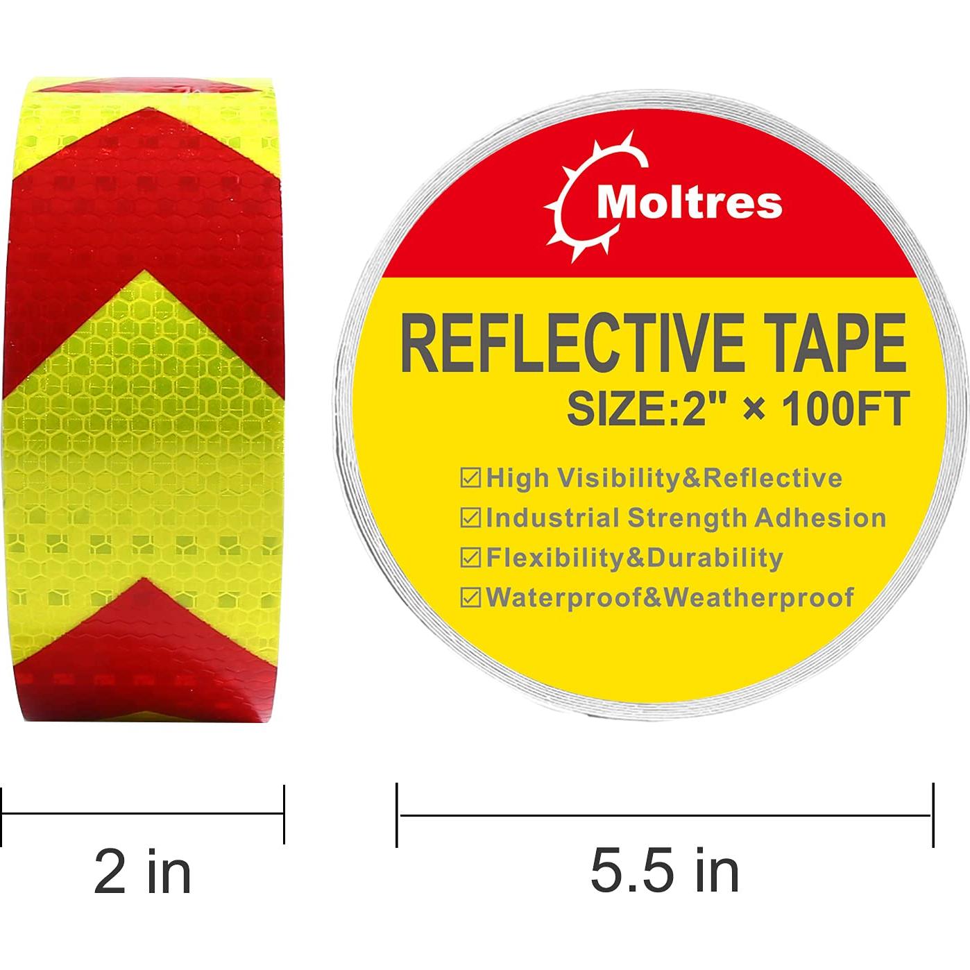 Cinta Reflectante Impermeable MOLTRES 5 cm x 30 m Seguridad