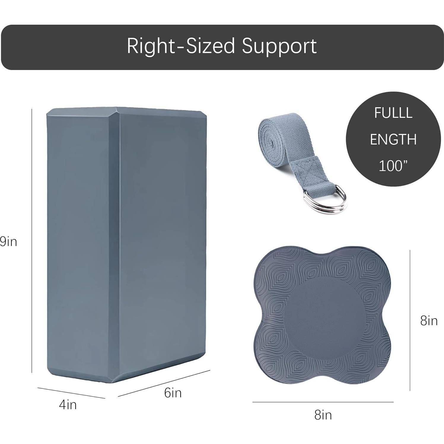 Juego de Accesorios de Yoga SAMTKA - 2 Bloques, Almohadillas y Más