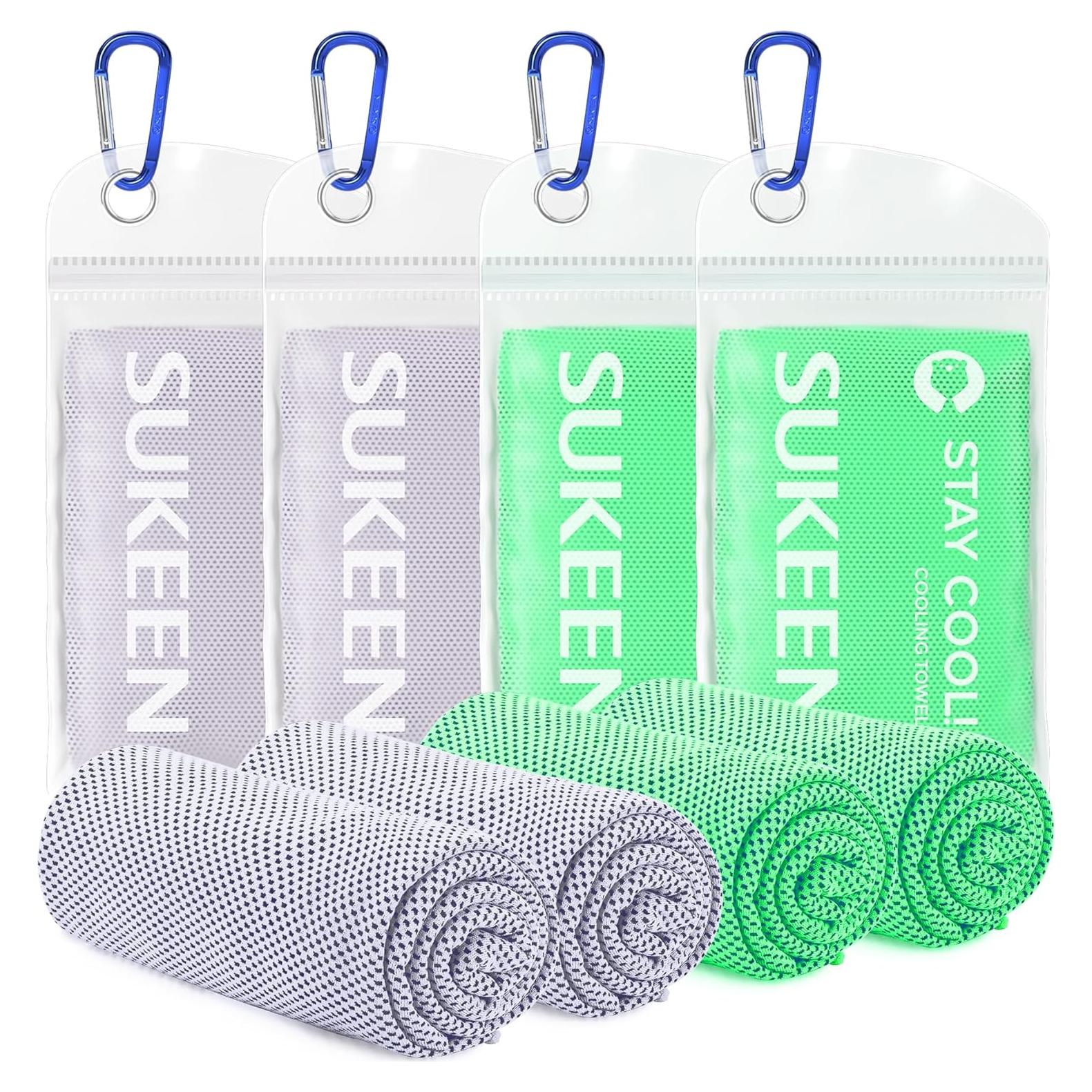 Toallas Enfriadoras Sukeen 4 Piezas Microfibra 101.6x30.5cm