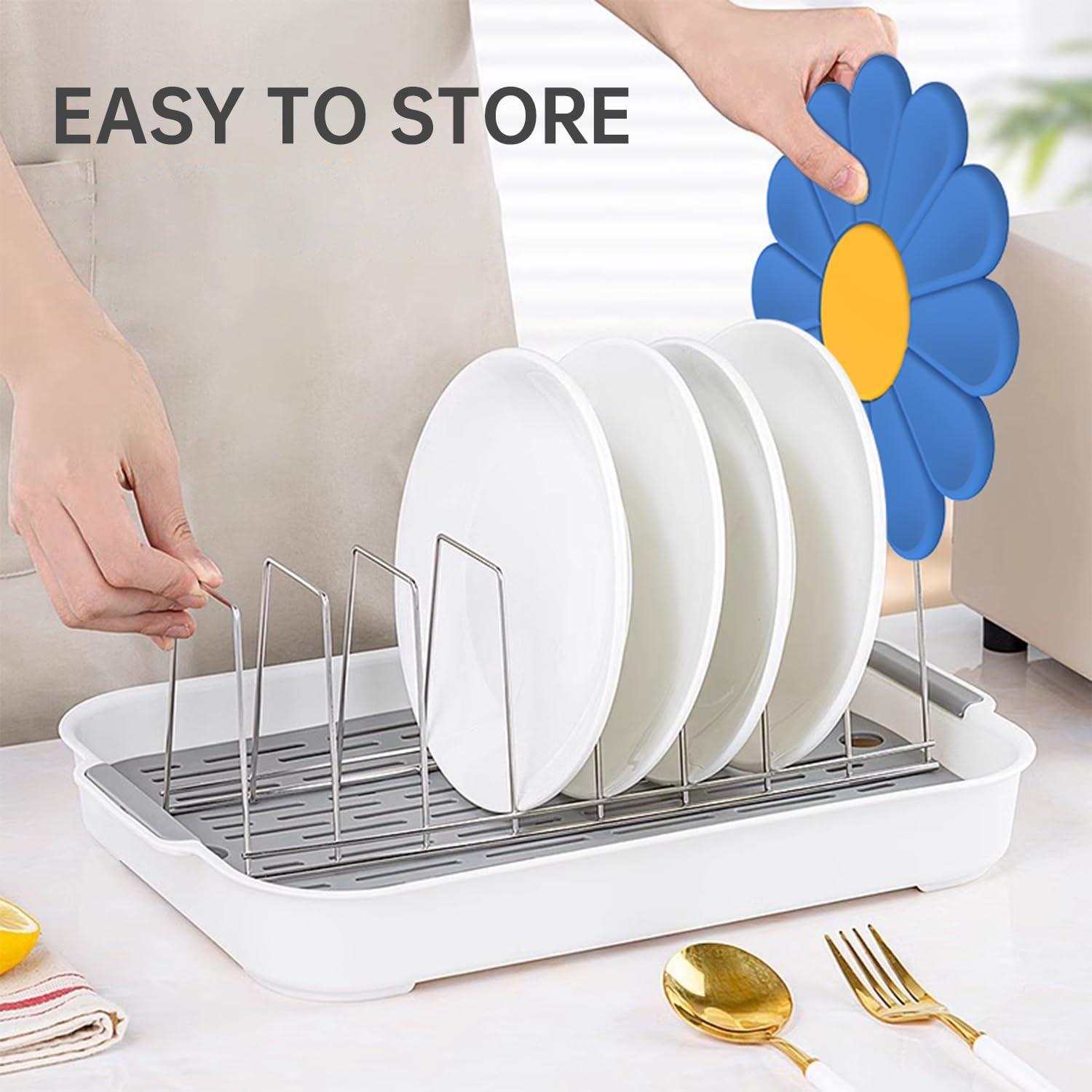 Trivete de Silicona HUISIOU Grande Azul Antideslizante 22.86 cm