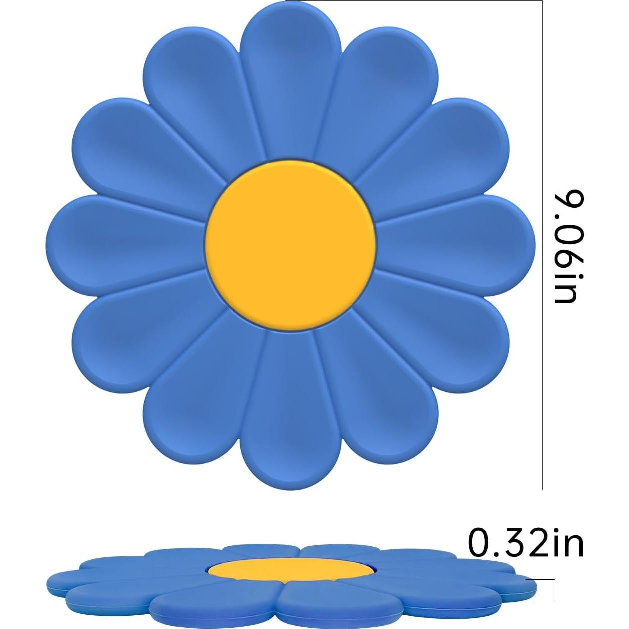 Trivete de Silicona HUISIOU Grande Azul Antideslizante 22.86 cm