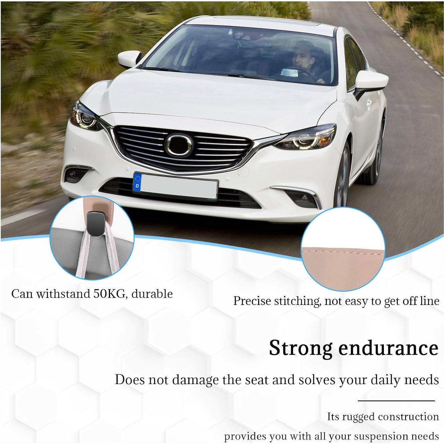 Ganchos para Reposacabezas de Coche Suvnie - 2 Pcs Beige