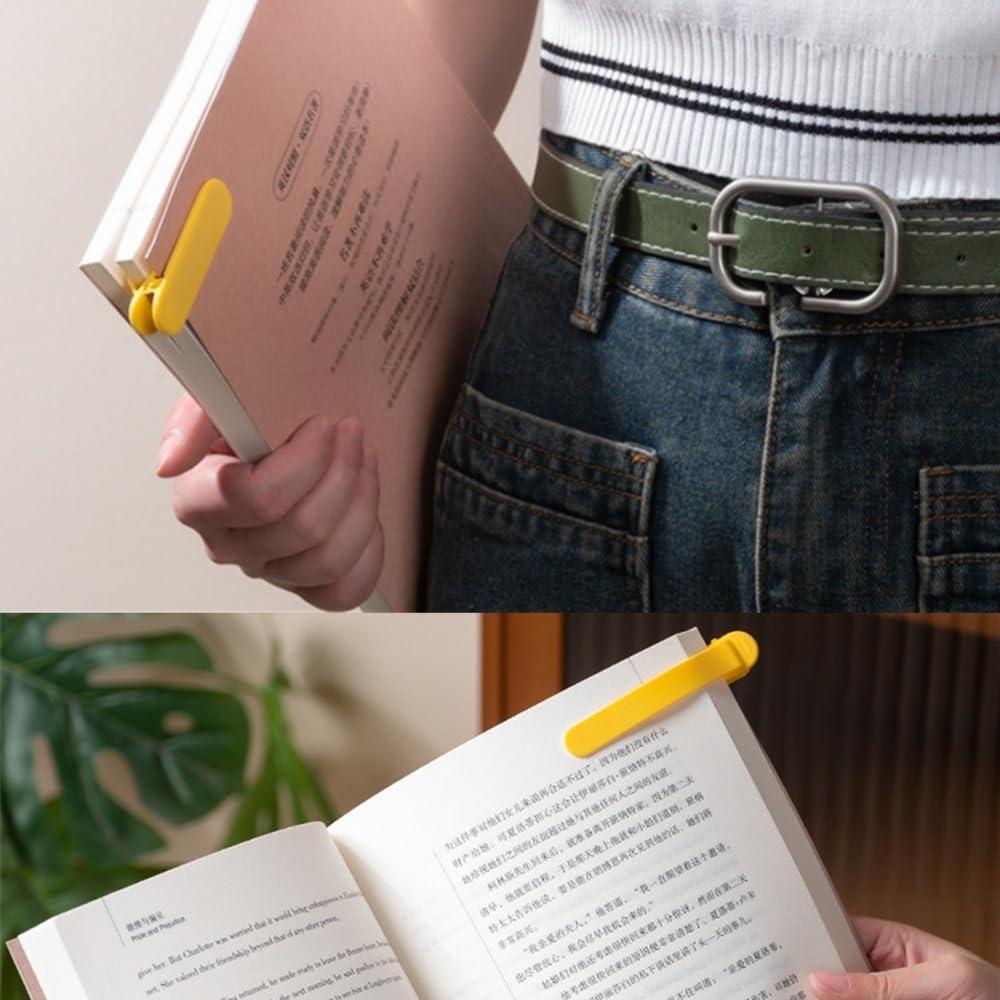 3pcs Silicone Automatic Bookmark, Book Marks for Reading, Cute Unique Book Markers, Smart Bookmarks Clip Book Page Holder for Women, Men, Kids, Book Lovers, Stay in Place and Follow as You Read