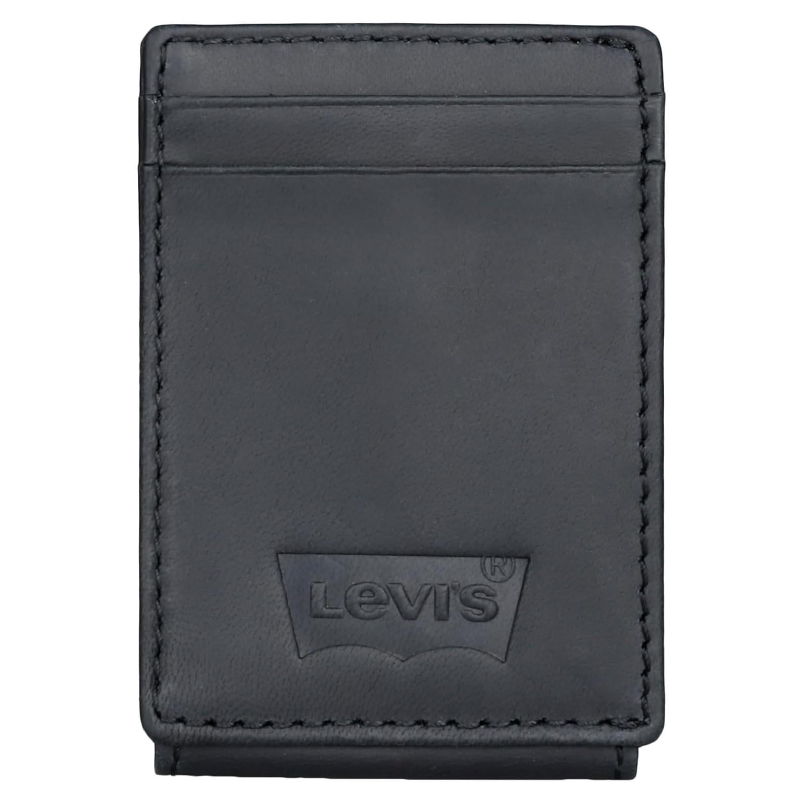 Cartera delgada RFID para hombres Levi's - Negro