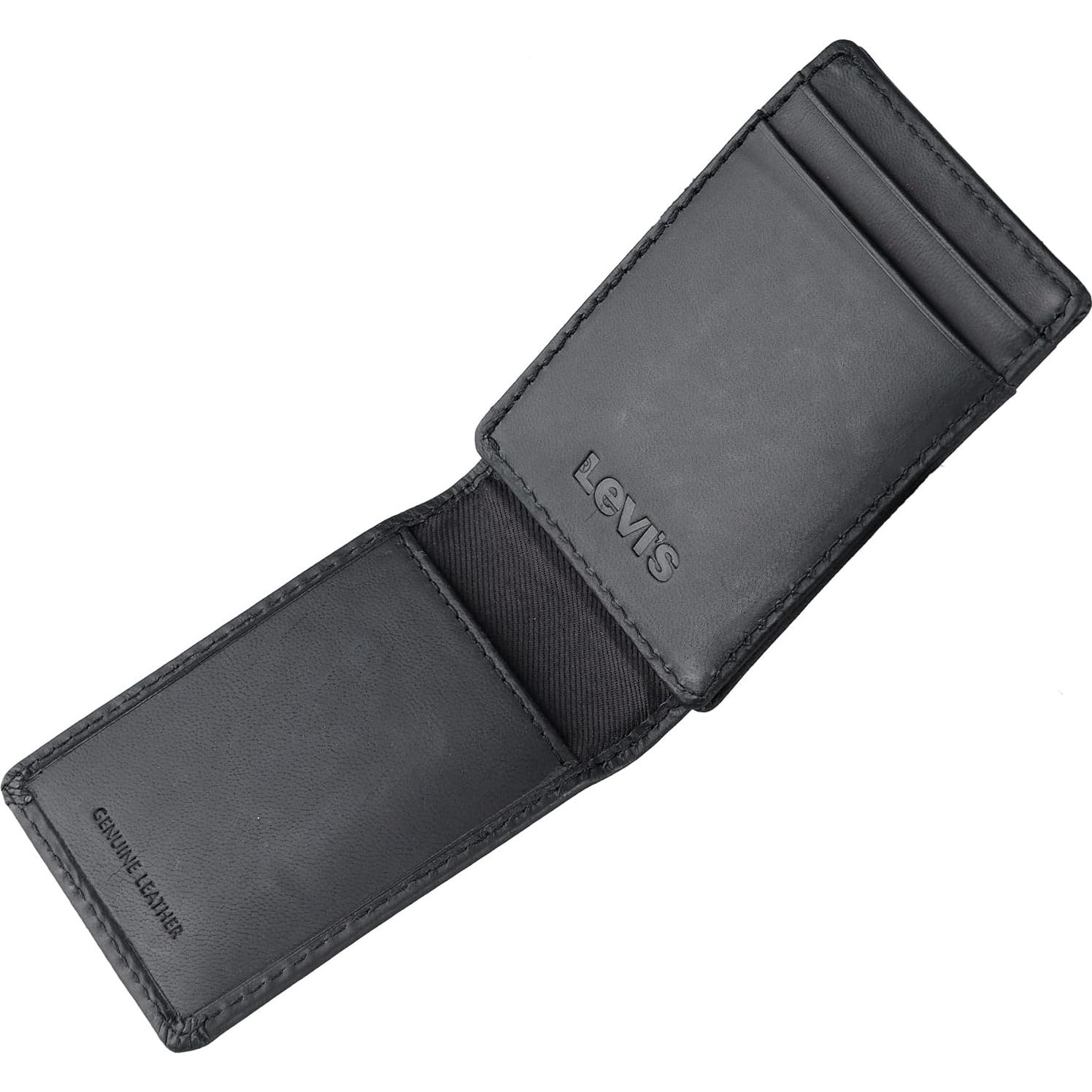 Cartera delgada RFID para hombres Levi's - Negro