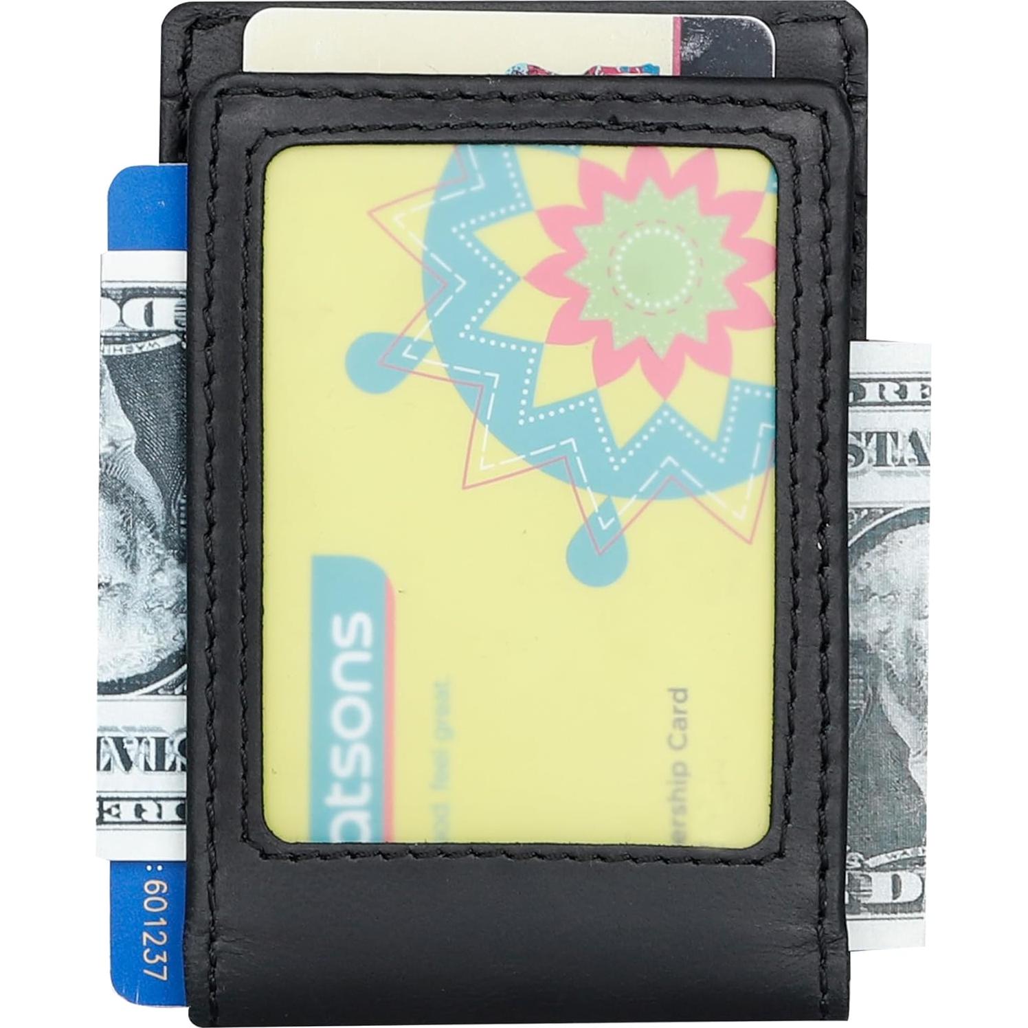 Cartera delgada RFID para hombres Levi's - Negro