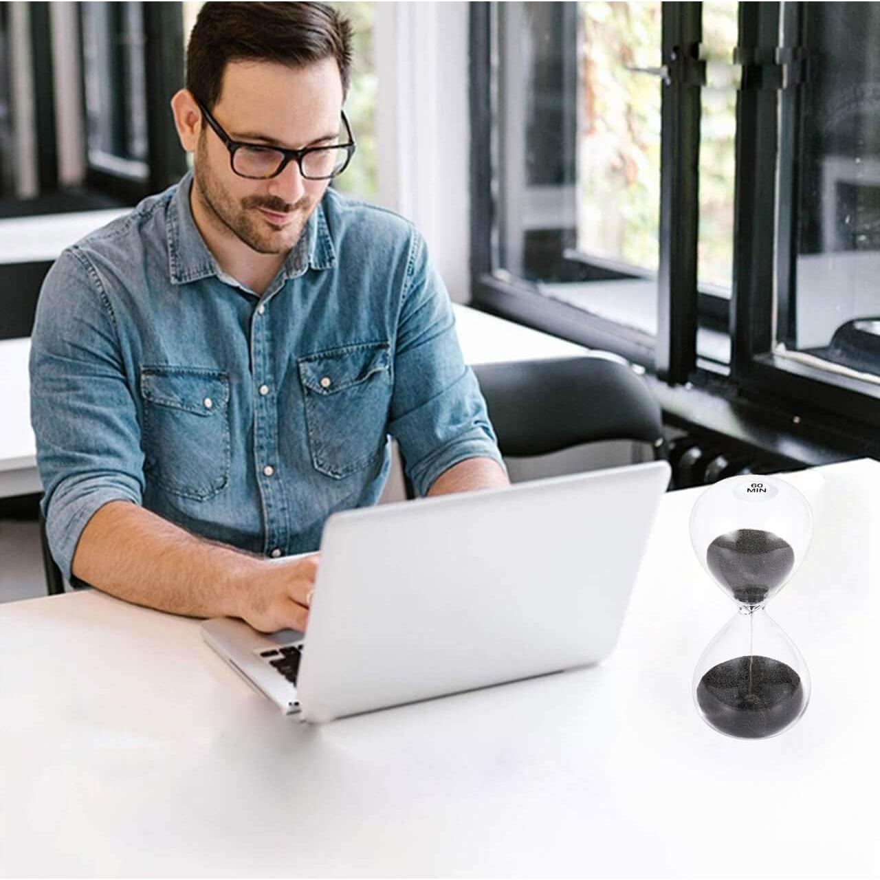 Reloj de Arena SuLiao 1 Minuto Negro 5.1 Pulgadas Vidrio