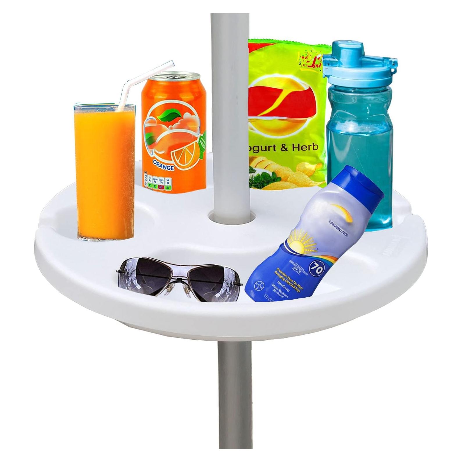 Mesa de Umbrella de Playa AMMSUN 33 cm con Soportes para Bebidas