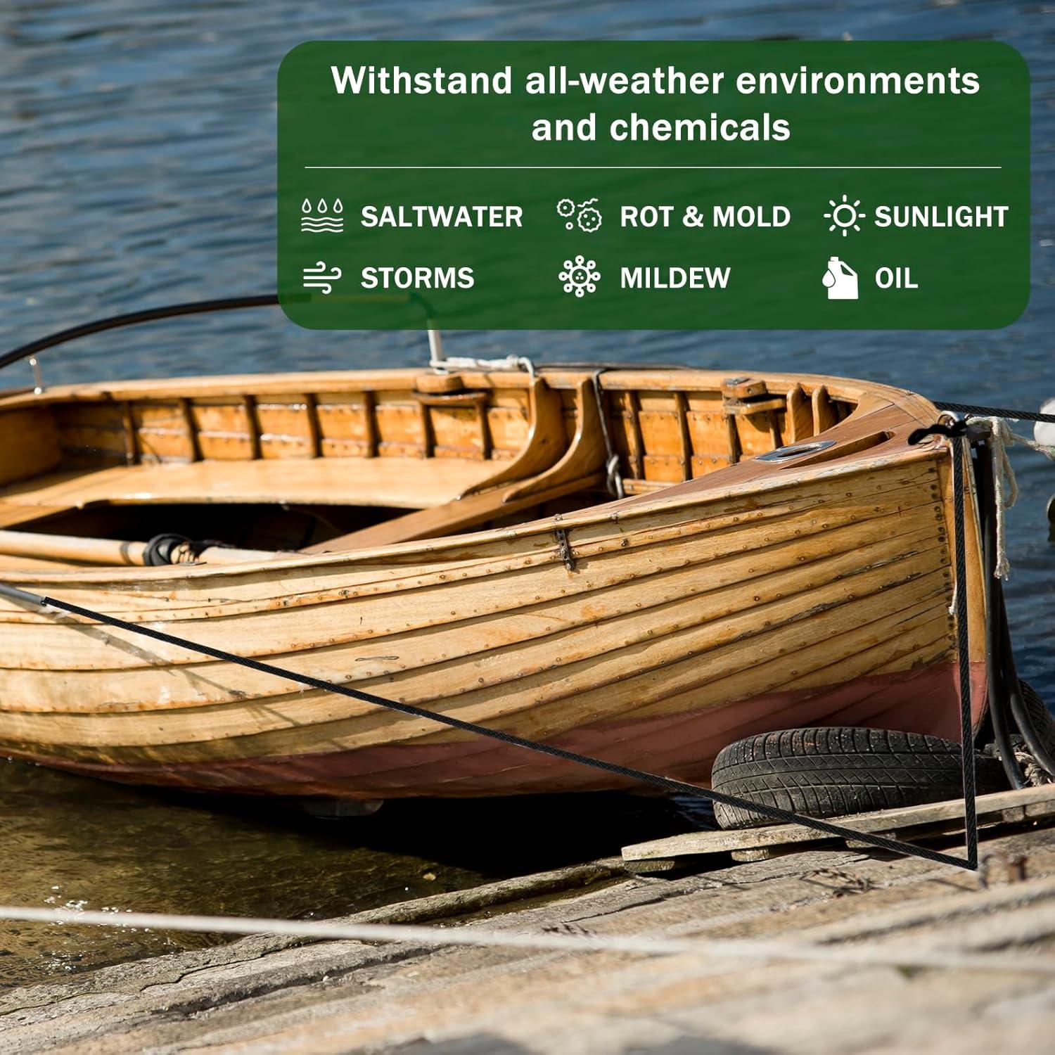 Cuerda de Nylon 30.48m 6mm CQ Garden para Camping y Manualidades