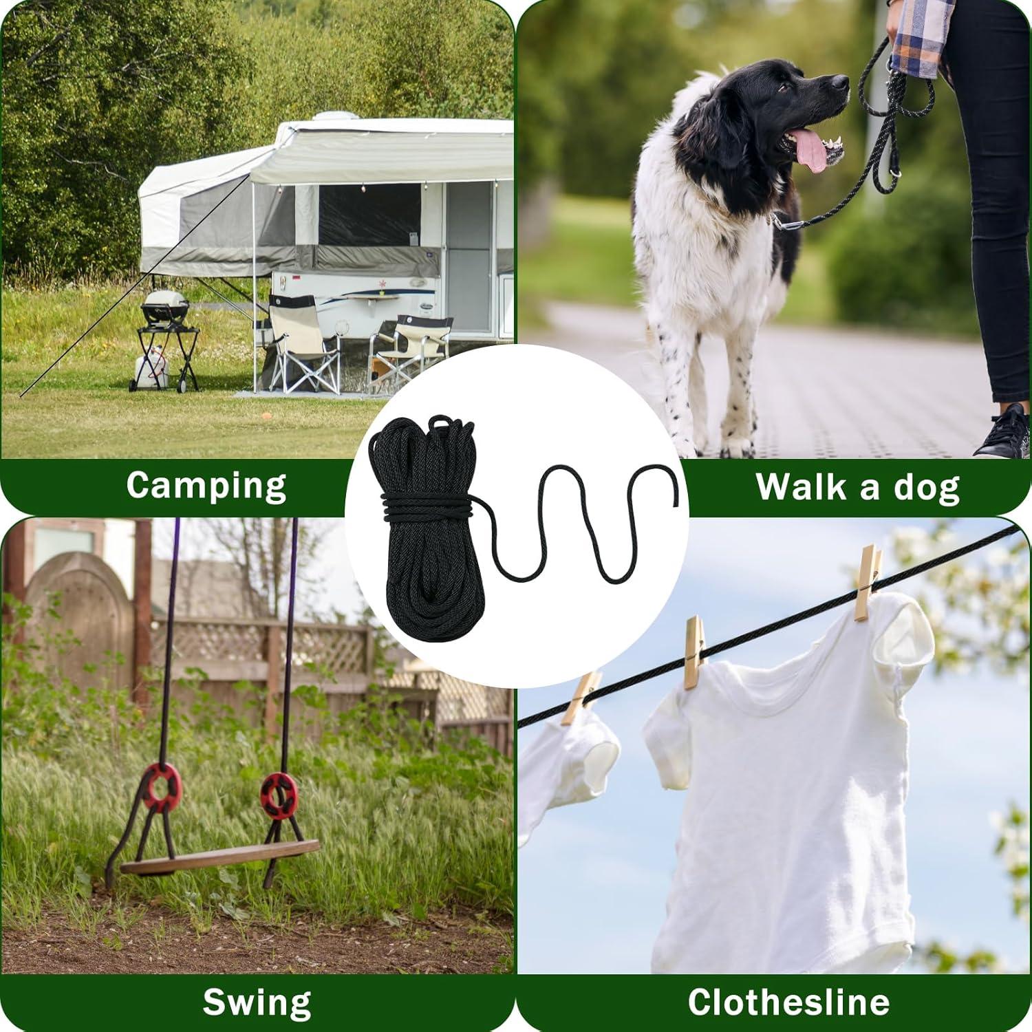 Cuerda de Nylon 30.48m 6mm CQ Garden para Camping y Manualidades